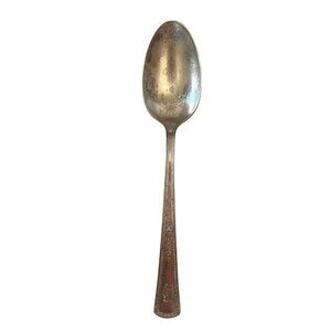 Vintage R.C. Co. Silverplated Spoon With Floral Pattern & Monogram "E" 6.25" S3